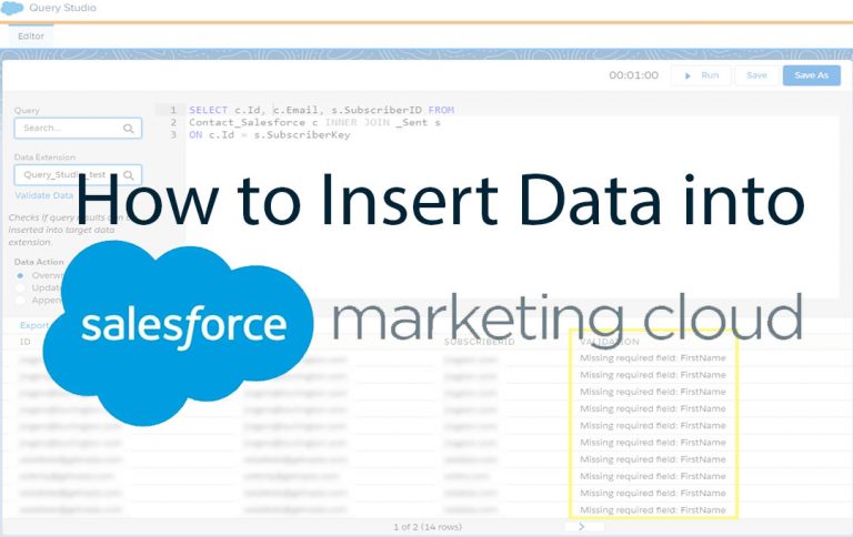 How to Insert Data into Salesforce Marketing Cloud