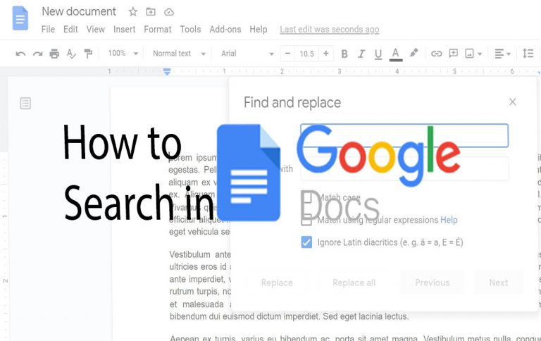 How to Search in Google Docs