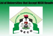 List of Universities that Accept NECO Results