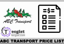ABC Transport Price List 2023