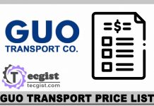 GUO Transport Price List 2023