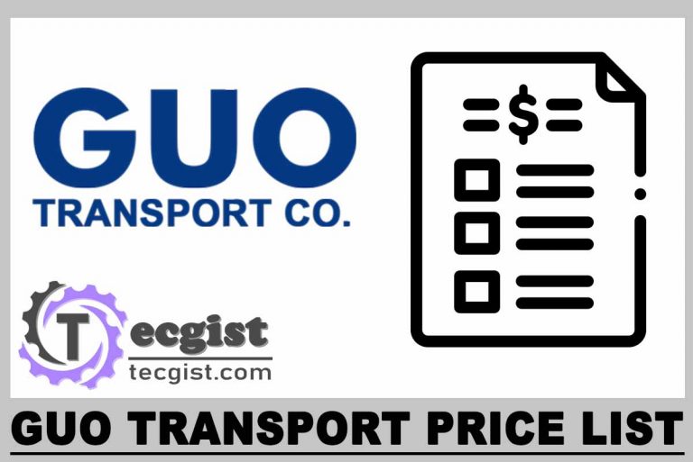 GUO Transport Price List 2023
