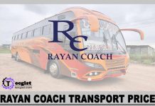 Rayan Coach Transport Fare 2024