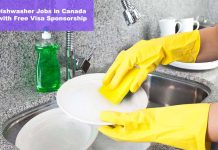 Dishwasher Jobs in Canada with Free Visa Sponsorship