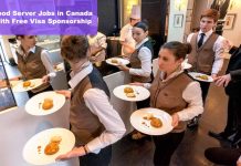 Food Server Jobs in Canada with Free Visa Sponsorship