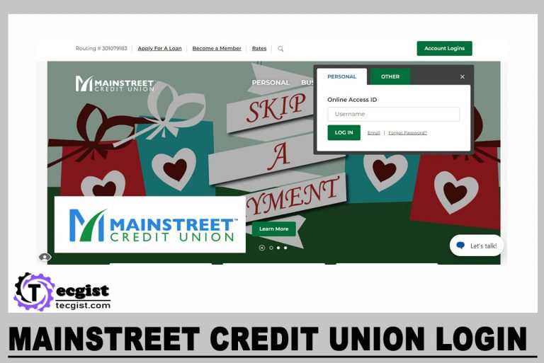 Mainstreet Credit Union Login 
