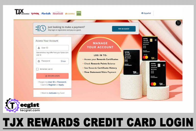 TJX Rewards Credit Card Login