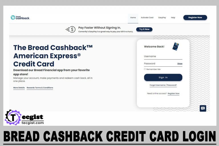 Bread Cashback Credit Card Login