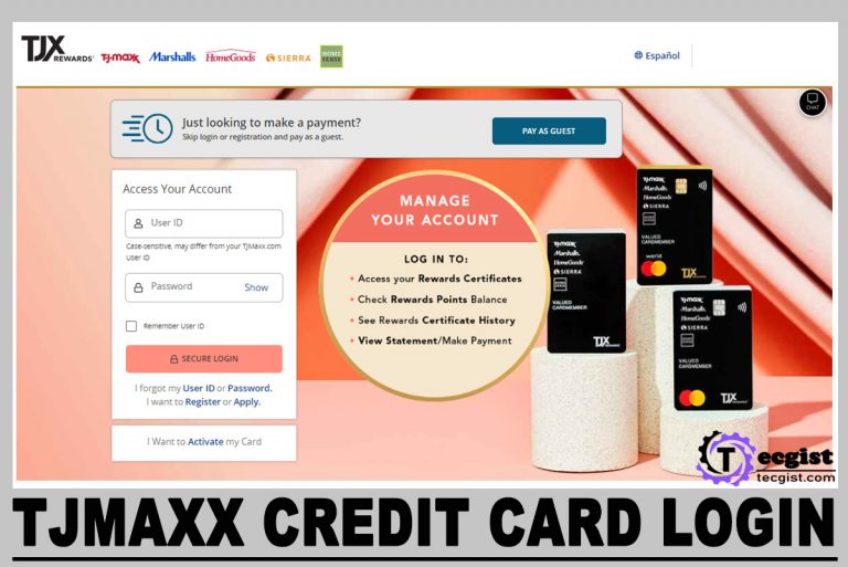 TJMaxx Credit Card Login